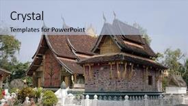  Presentation with asia - Colorful slide deck enhanced with moasic - wat xiang thong loung phabang backdrop and a  colored foreground