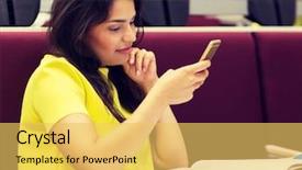  Presentation with high school - Presentation theme having mobile application test - education high school university learning background and a yellow colored foreground