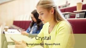  Presentation with wrestling high school - Theme having mobile application test - education high school university learning background and a blonde colored foreground