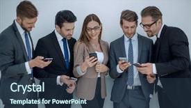  Presentation with mobile application - Amazing slide deck having mobile application test - group of business people reading backdrop and a tawny brown colored foreground