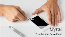  Presentation with home health care - Cool new PPT layouts with mobile application test - medicine diabetes glycemia health care backdrop and a light gray colored foreground