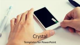  Presentation with home health care - Cool new theme with mobile application test - medicine diabetes glycemia health care backdrop and a coral colored foreground