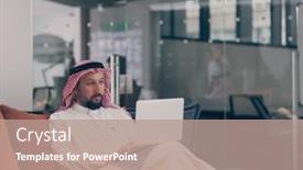  Presentation with business communication - Amazing slide deck having mobile-business-communication-and-entrepreneurship backdrop and a coral colored foreground