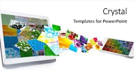  Presentation with smartphone - Presentation design with mobile communication - tablet-pc and smartphone with streaming background and a white colored foreground