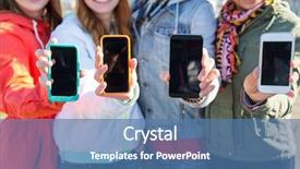  Presentation with people management word cloud - Amazing slide deck having mobile computer - people friendship cloud computing advertising backdrop and a teal colored foreground