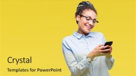  Presentation with african american business - Beautiful slide deck featuring mobile dental - young braided hair african american backdrop and a yellow colored foreground