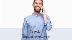  Presentation with french speaking countries - Slide deck enhanced with mobile dental - young handsome man speaking background and a light blue colored foreground