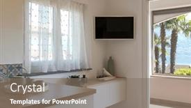  Presentation with nobody - Slides featuring mobile-detail-with-natural-wood background and a  colored foreground