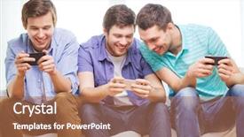  Presentation with mobile technology - Amazing presentation theme having mycorrhiza - large porcini growing backdrop and a wine colored foreground