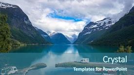  Presentation with caravan - Presentation theme enhanced with mobile home - family vacation travel rv holiday background and a  colored foreground