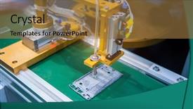  Presentation with manufacture - Beautiful theme featuring mobile industrial manufacture factory smart backdrop and a coral colored foreground