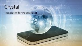  Presentation with internet of things iot concept - PPT layouts having mobile internet concept with mobile background and a light blue colored foreground