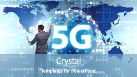  Presentation with mobile network - Audience pleasing slide deck consisting of mobile network lte - 5g internet concept with businessman backdrop and a teal colored foreground