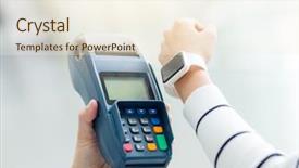  Presentation with nfc technology - PPT theme having mobile payment nfc technology background and a cream colored foreground