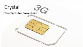  Presentation with phone - Colorful slide deck enhanced with mobile phone 3g sim card backdrop and a white colored foreground