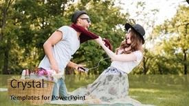  Presentation with music brass - Slide deck featuring mobile phone and having fun background and a yellow colored foreground