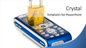  Presentation with phone - Amazing presentation having mobile phone and lock isolated backdrop and a white colored foreground