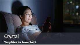  Presentation with mobile use - Presentation theme enhanced with mobile phone and lying down background and a  colored foreground