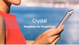  Presentation with phone - PPT theme consisting of travel canada - mobile phone business woman texting background and a teal colored foreground