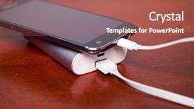  Presentation with mobile charging - Amazing PPT layouts having mobile phone charging with power backdrop and a red colored foreground