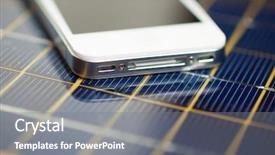  Presentation with mobile charging - Slide deck consisting of mobile phone charging with solar background and a gray colored foreground
