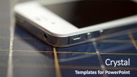  Presentation with green energy - Slide deck enhanced with mobile phone charging with solar background and a tawny brown colored foreground