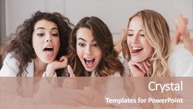  Presentation with bachelorette - Theme featuring mobile phone during bachelorette background and a coral colored foreground