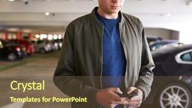  Presentation with car parking - Colorful theme enhanced with mobile phone in car backdrop and a tawny brown colored foreground