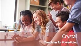  Presentation with high school students - Amazing theme having mobile phone in classroom backdrop and a coral colored foreground