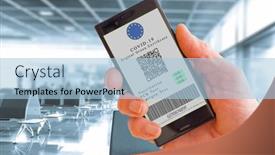  Presentation with green screen - Audience pleasing theme consisting of mobile-phone-in-hand backdrop and a light blue colored foreground