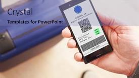  Presentation with green screen - PPT layouts featuring mobile-phone-in-hand background and a teal colored foreground