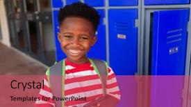  Presentation with locker room - Presentation theme with mobile phone in the locker background and a red colored foreground