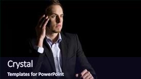  Presentation with business office desk - Colorful PPT layouts enhanced with mobile-phone low-key backdrop and a wine colored foreground