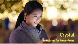  Presentation with golden light - Audience pleasing slides consisting of mobile phone over golden backdrop and a tawny brown colored foreground