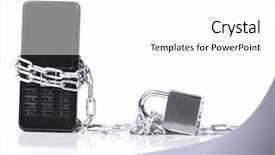  Presentation with mobile security - Slide deck consisting of mobile phone security background and a white colored foreground