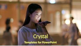  Presentation with mobile use - PPT layouts consisting of mobile phone sending audio background and a tawny brown colored foreground