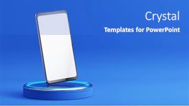 Presentation with blank - Audience pleasing presentation consisting of mobile-phone-with-a-blank backdrop and a cobalt blue colored foreground