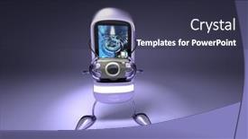  Presentation with camera - Colorful slides enhanced with mobile-phone-with-a-camera backdrop and a tawny brown colored foreground