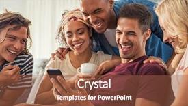  Presentation with connecting people - Slide deck having bonding connecting - joyful man showing video background and a red colored foreground