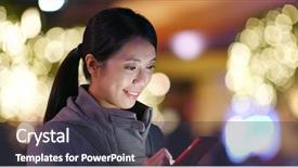  Presentation with golden light - Theme with mobile phone with golden background and a dark gray colored foreground