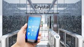  Presentation with intelligence - Slide set with mobile phone with intelligence entry background and a light blue colored foreground