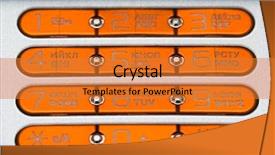  Presentation with keys - Cool new presentation theme with mobile phone with orange keys backdrop and a gold colored foreground