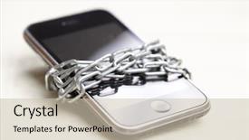  Presentation with padlock - Amazing theme having mobile phone with padlock backdrop and a  colored foreground