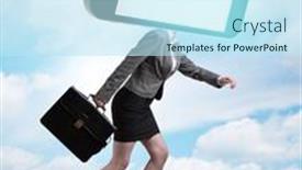  Presentation with zombie - Presentation featuring mobile-phone-zombie-under background and a sky blue colored foreground