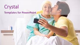  Presentation with radiation - Audience pleasing slide set consisting of mobile radiation - husband looking after wife backdrop and a  colored foreground