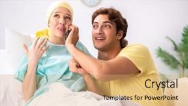  Presentation with radiation - Presentation theme having mobile radiation - husband looking after wife background and a  colored foreground