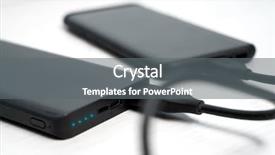  Presentation with powerbank - Presentation consisting of mobile recharge - image of black powerbank background and a gray colored foreground