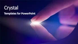  Presentation with finger - Presentation design enhanced with mobile synchrinization - finger touching tablet with dark background and a navy blue colored foreground