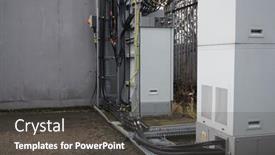  Presentation with mobile network - Slides with mobile-telephone-4g-5g-network background and a dark gray colored foreground