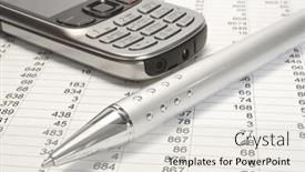  Presentation with telephone mobile - Amazing slides having mobile telephone and pen on a paper backdrop and a lemonade colored foreground